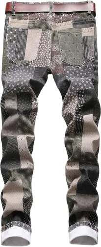 Miniatura 213 de Enrica Pantalones vaqueros estampados casuales para hombre