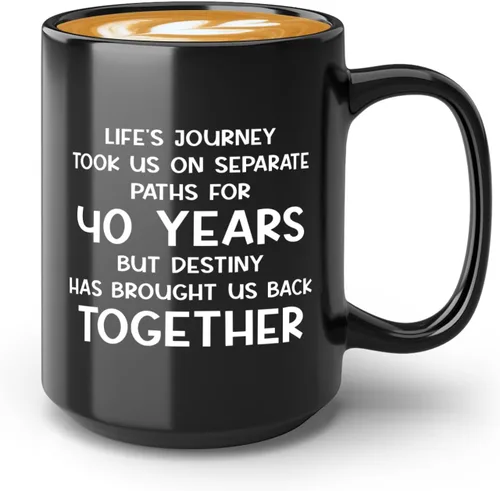 Wish You Lived Next Door - Taza de café de 15 onzas, color negro, para 40 años, regalos para ancianos y ancianos, regalo de amistad para niños