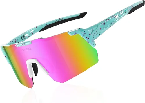 Miniatura 9 de Sports Polarized Sunglasses, UV 400 Protection Sun Glasses Women, Mens Glasses for Cycling Biking Running Rosa