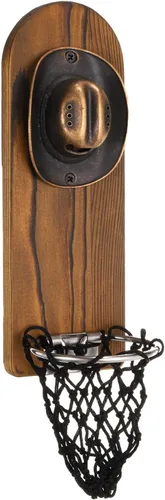 uxcell Abrebotellas de madera montado en la pared, sombrero de vaquero vintage, abridor de tapas de cerveza con imán y tapa coleccionista, regalos