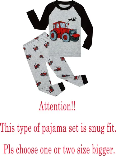 Miniatura 2 de KikizYe Conjunto de pijamas para niños y niñas pequeños, 100% algodón, ropa de dormir