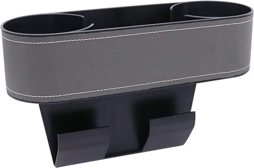 Miniatura 13 de Portavasos de automóvil, portavasos para asiento delantero automático, cubierta de piel sintética, soporte para bebidas, organizador de relleno