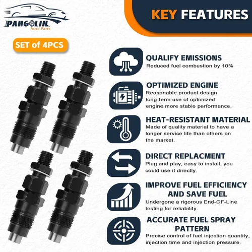 Miniatura 7 de PANGOLIN Inyector de combustible 4PCS de 131406360 SBA131406490 para New Holland C175 L160 L170 L175 L565 LS160 LS170 LX665 piezas del mercado