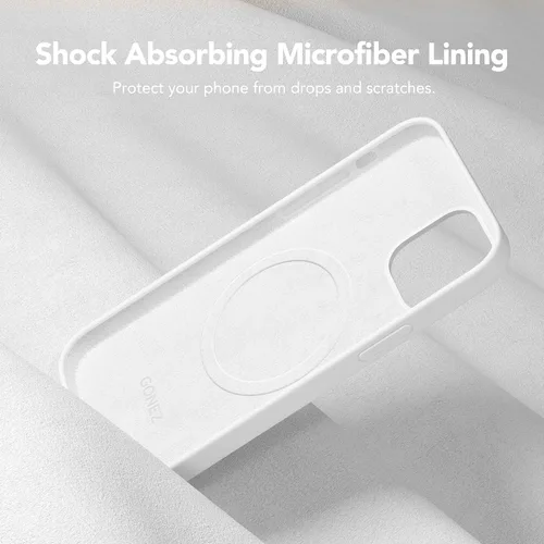 Miniatura 227 de GONEZ Funda de silicona para iPhone 15 Pro Max, compatible con Magsafe, protector de cámara + protector de pantalla, forro de microfibra suave
