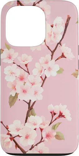 Miniatura 10 de Funda rosa pastel con patrón Japanese Cherry Blossom Floral Flower para iPhone 14 Pro