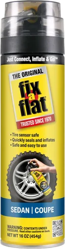 Miniatura 11 de Fix-a-Flat S60410 - Reparación e inflador de neumáticos planos de emergencia en aerosol, para neumáticos compactos, fórmula ecológica, ajuste