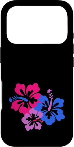 Miniatura 29 de Funda para iPhone 13 Pro Bisexual Bi Pride Sutil Hibiscus Flower Hawaii LGBT LGBTQ