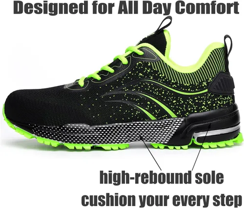 Miniatura 5 de Furuian Steel Toe Shoes for Men Women Lightweight Safety Shoes Comfortable Steel Toe Sneakers Warehouse Industry Work Shoes