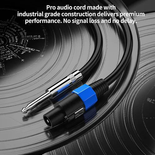Miniatura 5 de Paquete de 2 cables de altavoz de audio de 6 pies a 1/4 pulgadas, cable de altavoz de audio profesional de 12 AWG con bloqueo giratorio
