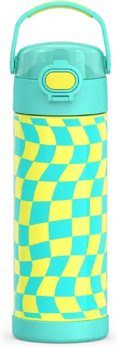 Miniatura 32 de THERMOS FUNTAINER Botella de acero inoxidable con aislamiento al vacío de 16 onzas con tapa ancha de canalón, Rosa Neón