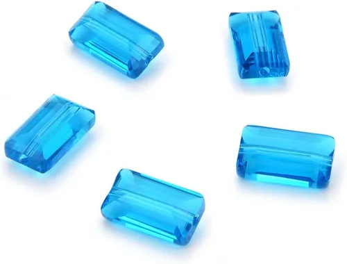 Miniatura 20 de 25 piezas Adabele cuentas austriacas de cristal facetado de 14 mm, rectangulares sueltas, amatista, compatibles con cristales Swarovski Preciosa