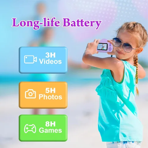 Miniatura 6 de Cámara para niños de impresión instantánea, cámara digital Trayoo para niños, cámara portátil para niños, Navidad, cumpleaños, niñas para 3, 4, 5