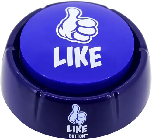 Talkie Toys Products Botón Me gusta – 8 refranes divertidos – Botón parlante divertido para juegos, curiosidades, regalo político, humor de oficina,