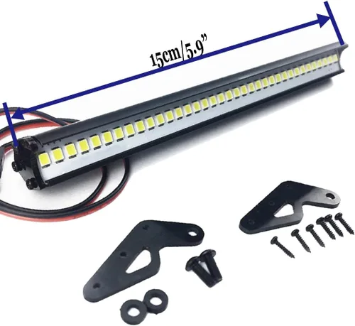 Miniatura 3 de ShareGoo Lámpara de techo de metal superbrillante de 36 luces LED compatibles con Traxxas TRX-4 90046 D90 Axial SCX10 1/10 RC Crawler, 5.9 pulgadas