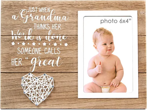 VILIGHT Marco de fotos de regalo para la abuela – Anuncio de embarazo para la nueva bisabuela – Foto de 4 x 6 pulgadas