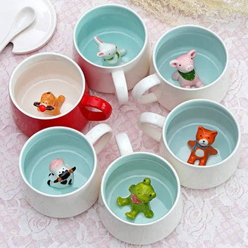 Miniatura 6 de Taza de café divertida de cerámica con caricatura 3D