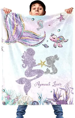 Miniatura 5 de Manta de bebé personalizada de príncipe elefante, manta personalizada para guardería, 30 x 40 pulgadas, para bebé, niño y niña, con nombre para baby