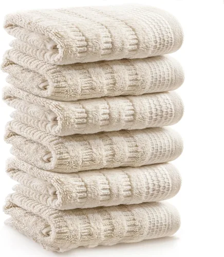 Miniatura 12 de Softerry Juego de toallas de baño de algodón orgánico puro, 100% algodón suave, extra absorbentes y duraderas, de secado rápido de 500 GSM, calidad