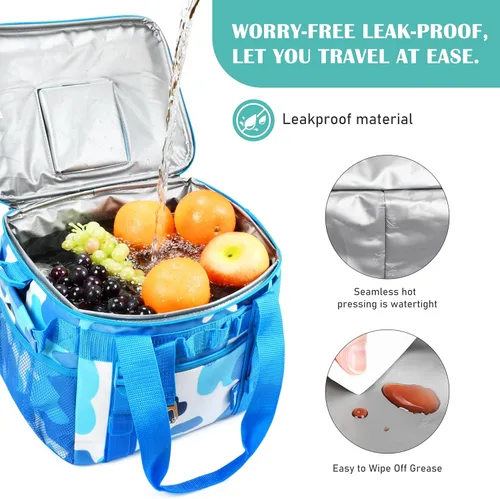 Miniatura 11 de Tirrinia Bolsa térmica grande aislada – Caja térmica a prueba de fugas para exteriores para mujeres y hombres – Bolsa de congelador portátil