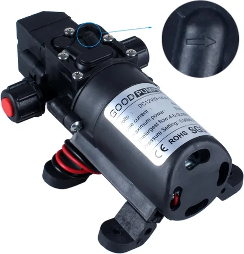 Miniatura 6 de Bomba de presión de agua Pulverizador Bomba autocebante 12v DC 70W 0.9MPA 130psi Home Booster conectado a 11.5mm/0.45inch 17.3mm/0.68inch Pipe