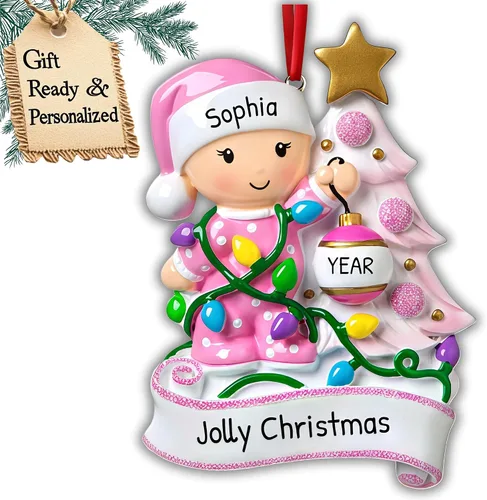 Miniatura 14 de Ornaments by Elves - Adornos de Bola de Navidad Azul Bebé Personalizados 2025 - Bolas Azules Personalizadas para Bebé Niño Decoraciones de Navidad