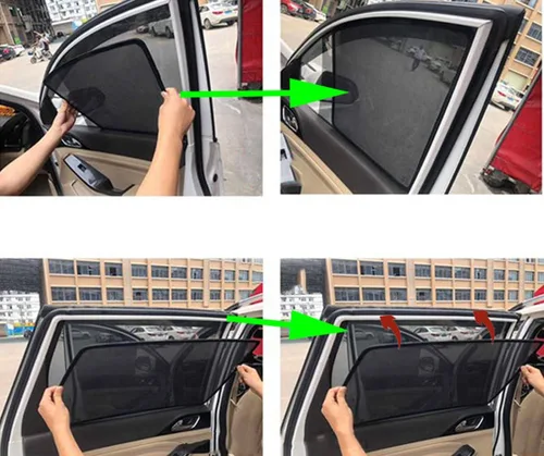 Miniatura 6 de ZJIEX Parasol para ventana lateral de automóvil para niños, para XC40 2018-2023, cortina magnética con protección solar UV, accesorios de automóvil