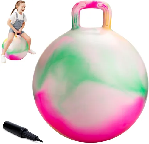 Miniatura 11 de ZOOJOY 6 pelotas saltarinas para niños de 3 a 8 años, pelota hinchable de 18 pulgadas de dinosaurio y unicornio con asas, juguetes saltarines