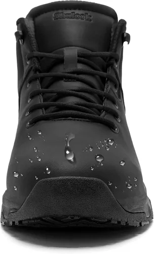Miniatura 3 de SHULOOK Botas de trabajo antideslizantes para hombre, zapatos antideslizantes impermeables, para servicio de alimentos, chef, cocina, restaurante