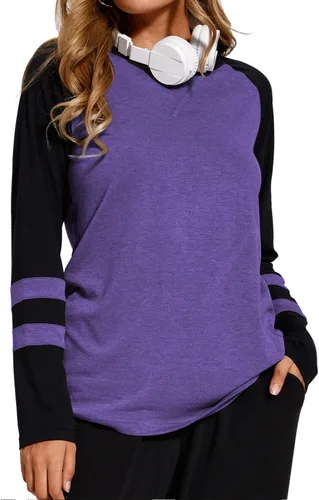 Miniatura 3 de Camisetas de manga larga para mujer, estilo casual, holgadas, clásicas, ropa de otoño