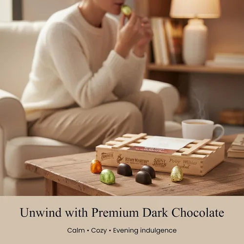 Miniatura 4 de ANDY ANAND CHOCOLATIER Botellas de chocolate negro europeo rellenas con 18 licor de estante superior, paquete de 1