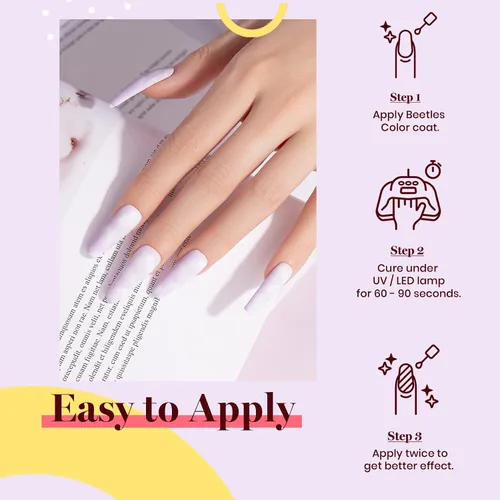 Miniatura 304 de Beetles - Esmalte de uñas de gel marrón – 0.5 onzas líquidas de esmalte de gel marrón oscuro, lámpara LED UV para uñas, regalo de manicura para I