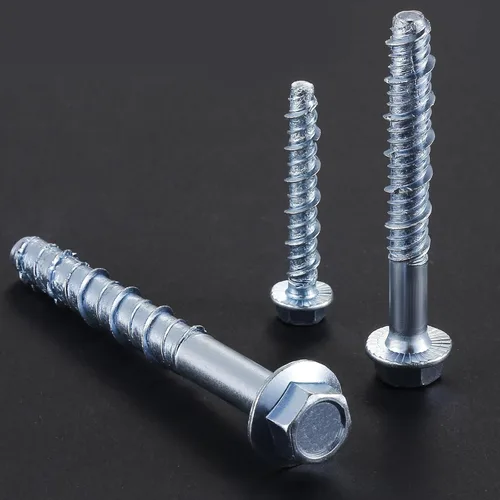 Miniatura 4 de Wensilon Tornillo para concreto de 1/4" x 4" con recubrimiento de zinc de diámetro grande, grosor real 5/16" (8mm) para anclaje en mampostería