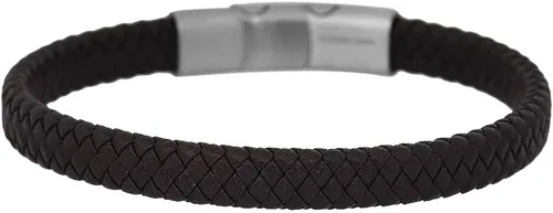 Miniatura 13 de Geoffrey Beene - Pulsera trenzada de cuero auténtico para hombre, con cierre de acero inoxidable