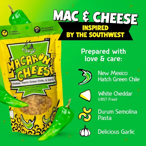 Miniatura 4 de FishSki Hatch Chile verde con macarrones y queso Cheddar (6 paquetes de 6 onzas)
