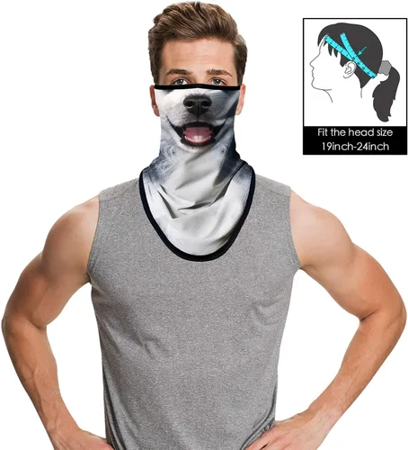 Miniatura 2 de Obacle Bandana facial con bucles para las orejas, polaina transpirable para el cuello para hombres y mujeres