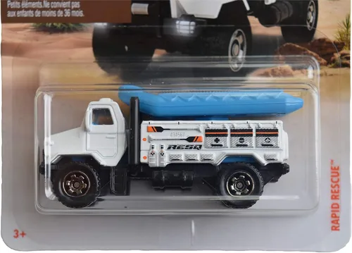 Miniatura 2 de Matchbox Off Road Series 17/20, camión de rescate rápido, blanco, 2.5 pulgadas, 1 unidad