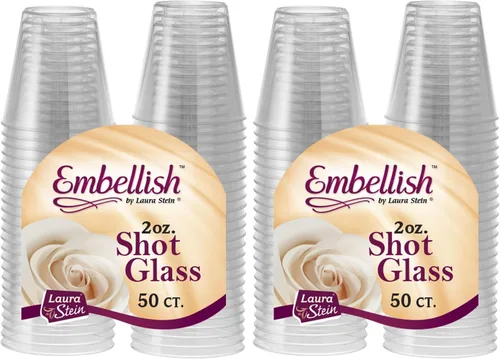 Miniatura 6 de Embellish Crystal Clear, vaso de chupito de plástico duro transparente, 2 onzas