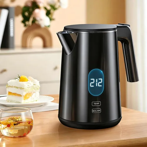 Hervidor eléctrico de 1.0L 1200W, 7 ajustes de temperatura, 4H mantener caliente, hervidor de té eléctrico de acero inoxidable de ebullición rápida,