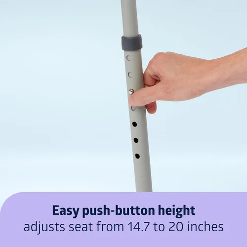 Miniatura 7 de Medline Silla Sanitaria Ajustable de Acero 3 en 1 junto a la Cama con Protección Microban, Inodoro Portátil junto a la Cama, Capacidad