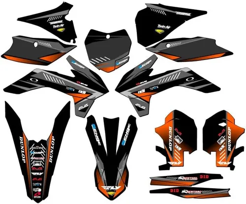 Miniatura 7 de Kit de base gráfica XC Surge Black Senge 2013-2014 compatible con KTM