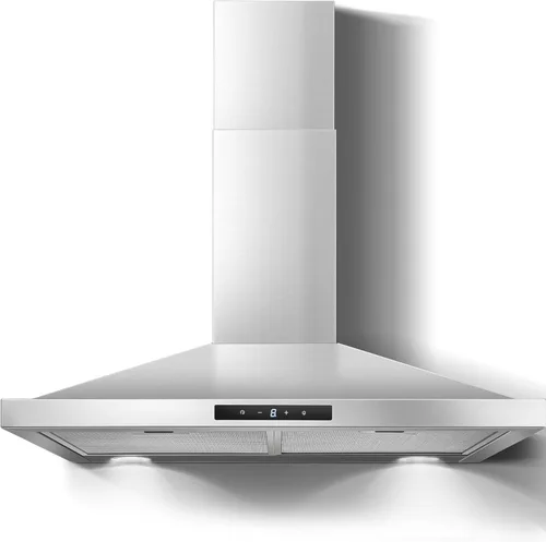 Miniatura 9 de Campana extractora de 24 pulgadas, campana de ventilación de montaje en pared en acero inoxidable con conducto convertible sin conductos/conductos