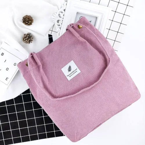 Miniatura 49 de Ayieyill - Bolsa de pana para mujer y niña, con correa de lona para colgar al hombro, bolsa con bolsillo