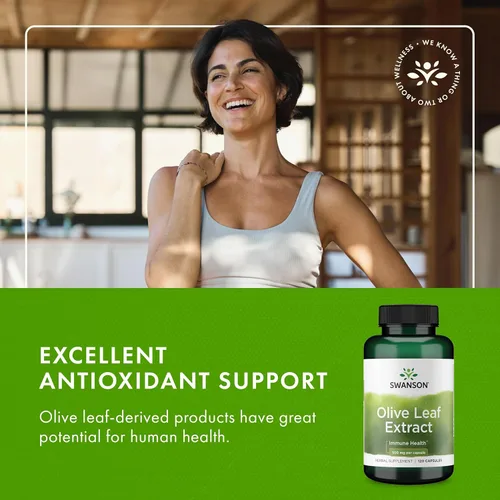 Miniatura 6 de Swanson Extracto de hoja de olivo Suplemento de salud inmune y cardiovascular para adultos que buscan apoyo inmunológico durante todo el año - 20%