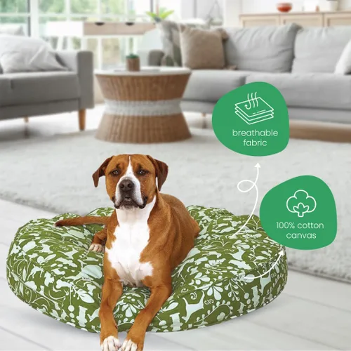 Miniatura 4 de Molly Mutt Amarillo by Morning - Funda de edredón para cama para perro, 100% algodón orgánico con certificación GOTS para cama de perro, cachorro