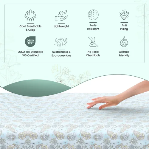 Miniatura 3 de Feather & Stitch - Juego de sábanas de 100 % algodón más suaves, ropa de cama de tejido percal de 300 hilos, bolsillo profundo de 16 pulgadas