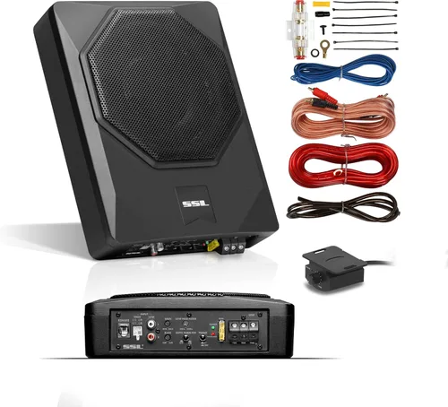 Sound Storm Laboratories US8K 8 Pulgadas Subwoofer de Audio para Coche con Potencia Bajo el Asiento - 800 Vatios Máx, Perfil Bajo, Amplificador