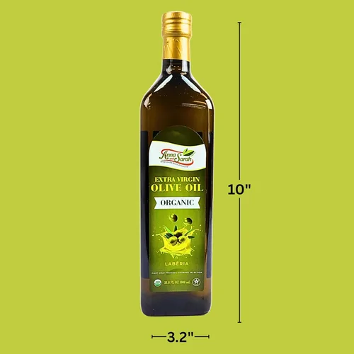 Miniatura 9 de Aceite de oliva virgen extra orgánico USDA – tarro de vidrio de 33.8 fl oz – prensado en frío, certificado Kosher, primera prensa en frío, calidad