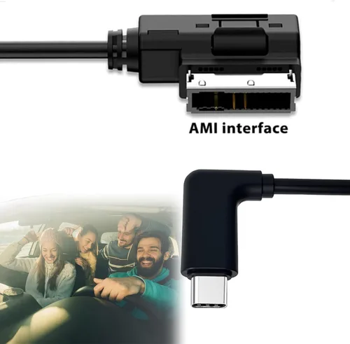 Miniatura 4 de Adaptador auxiliar MDI tipo C, interfaz de audio de música 2 en 1 compatible con Mercedes Benz para 17 16 Pro Max Air 15 Pro Max 15 Plus Android