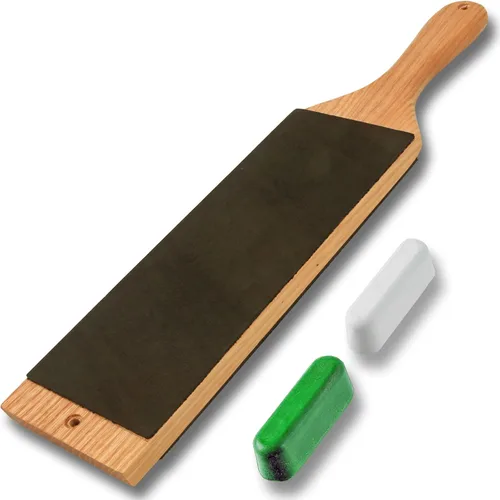 Miniatura 8 de Strop de cuero con compuesto de pulido, kit de grapado de cuchillos para afilar y afilar cuchillos herramientas