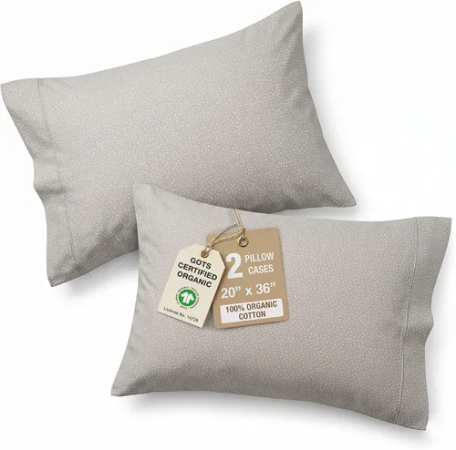 Miniatura 27 de Lane Linen - Juego de 2 fundas de almohada, 100% algodón orgánico puro, tamaño king, color amarillo claro/vainilla (20 x 36 pulgadas)